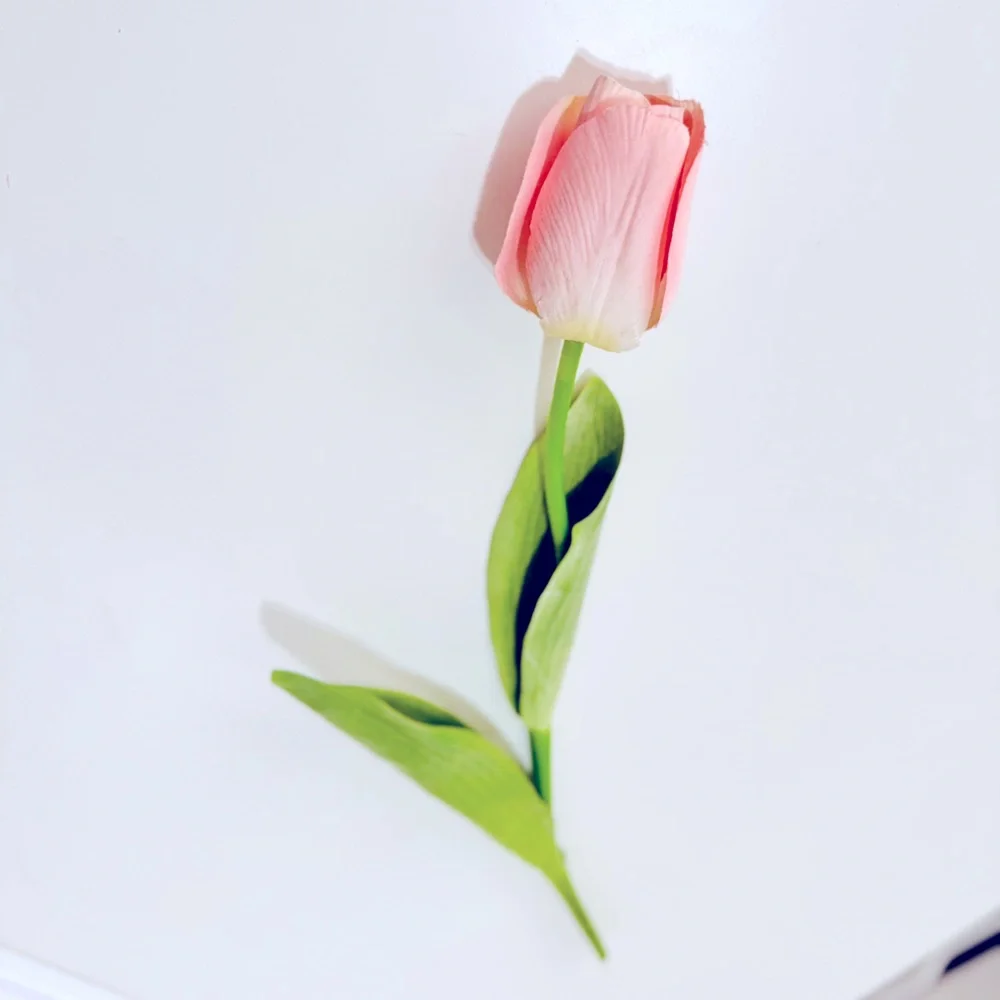 SHABBY CHIC Spring Easter Pink Tulip Floral Arrangement Faux Flower LIFELIKE